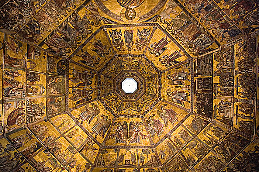 天花板,洗礼堂,中央教堂,佛罗伦萨,意大利