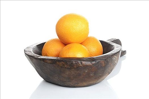 木碗,橘子