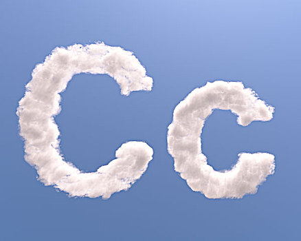 字母c,云,形状