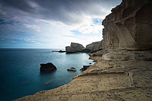 海岸,砂岩,圣米格尔,加纳利群岛,特内里费岛,西班牙,欧洲