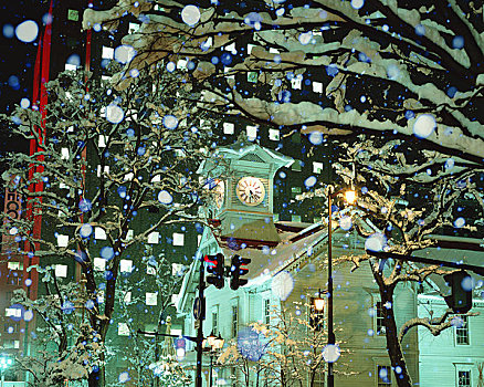 下雪,札幌,钟楼