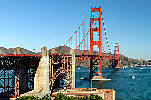 旧金山湾,金门大桥,旧金山,加利福尼亚,美国