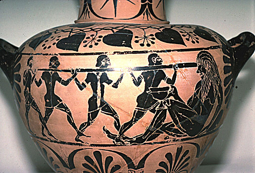 希腊人,花瓶,迟,古老,时期