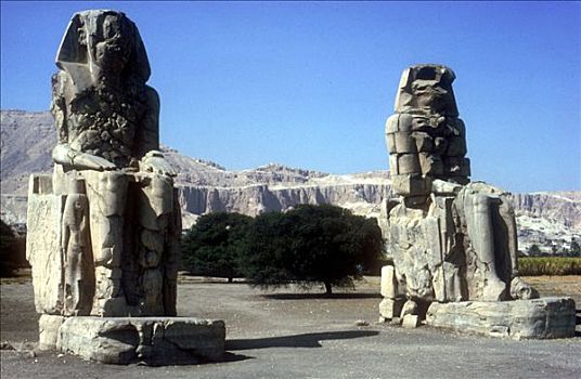 正面,巨像,路克索神庙,约旦河西岸,埃及,艺术家,未知