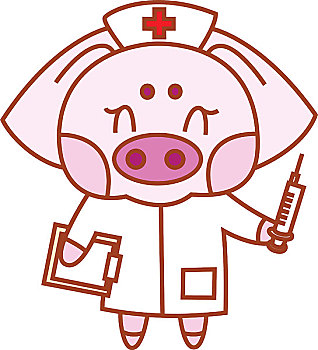 猪生肖插画