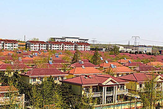 俯瞰韩村河村建筑