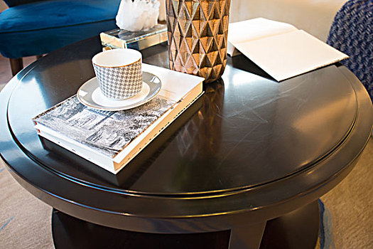 优雅,桌子,茶,杯子,现代,卧室