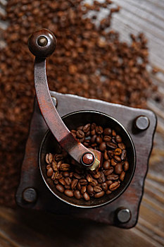 咖啡豆,咖啡研磨机