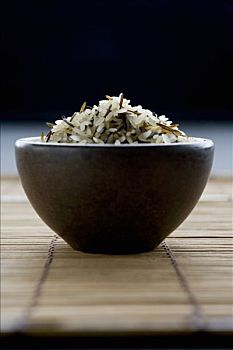 长粒米,菰米,褐色,碗