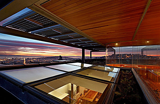 太阳能,屋顶,旧金山,家,日落,加利福尼亚,美国