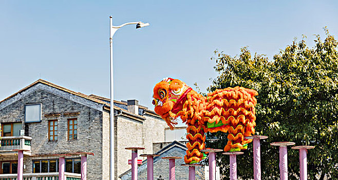 舞狮,春节,庆典,庙会,中国文化