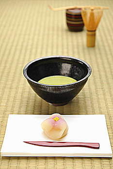 传统,日本,甜,日本茶,杯子