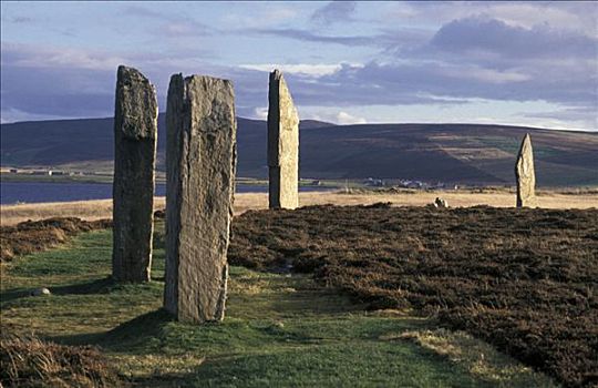 巨石,巨石阵,奥克尼郡,苏格兰