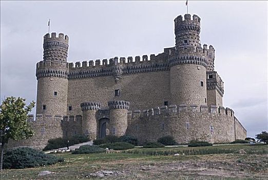 曼萨纳雷斯皇家领地,城堡,靠近,马德里,西班牙