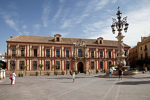 档案馆,广场,塞维利亚,安达卢西亚,西班牙,欧洲