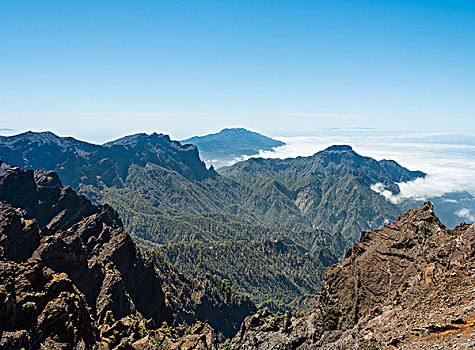 风景,乡村,火山口,国家公园,帕尔玛,加纳利群岛,西班牙,欧洲