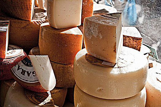 种类,奶酪,意大利,市场