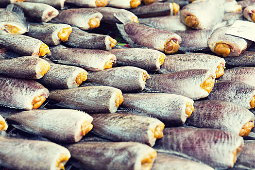 鱼肉,海鲜,亚洲,街边市场