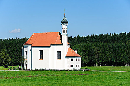 小教堂,地塔门兹尔,陆地,地区,上巴伐利亚,巴伐利亚,德国,欧洲