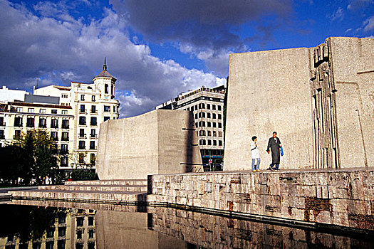 雕塑,纪念建筑,发现,北美,广场,马德里,西班牙,欧洲