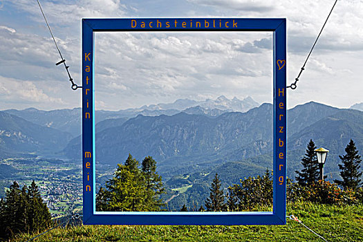 画框,风景,高山,山,靠近,山谷,坏,萨尔茨卡莫古特,胜地,区域,上奥地利州,奥地利,欧洲