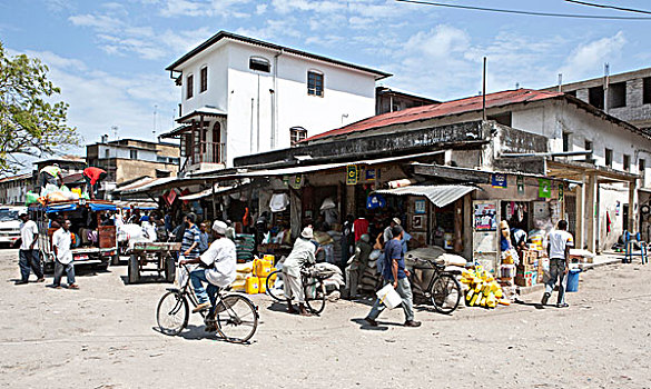 市场,石头城,桑给巴尔岛,坦桑尼亚,非洲