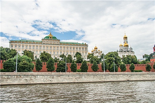 莫斯科,克里姆林宫,建筑,夏天