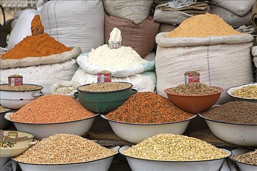 多样,豆类,市场,阿斯马拉,厄立特里亚,东非
