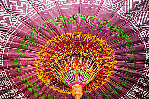 泰国,清迈,伞,制作,乡村