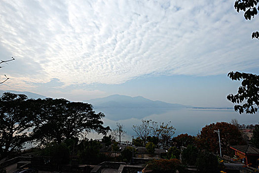 四川西昌邛海,淡水湖,全景