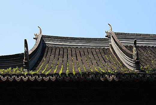 上海豫园古典园林屋檐