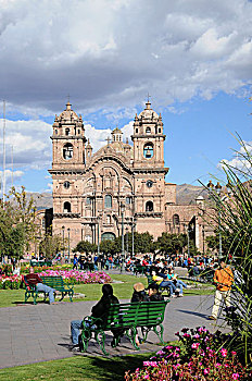 耶稣,耶稣会教堂,广场,阿玛斯,历史,城镇,中心,库斯科,秘鲁,南美,拉丁美洲