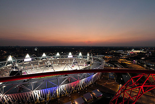 奥林匹克体育馆,风景,黎明,奥林匹克公园,伦敦,英格兰,英国,欧洲