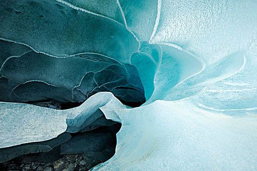 自然,冰,洞穴,冰河,瓦莱,瑞士,欧洲