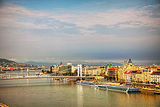 全景,俯视,布达佩斯,匈牙利
