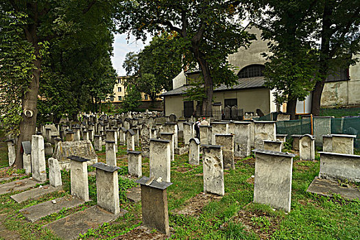 墓地,犹太会堂,老,克拉科夫,波兰