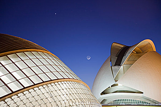 贝劳,艺术,索非亚,夜晚,艺术和科学之城,瓦伦西亚,西班牙
