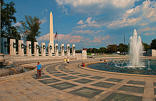 国家,二战,纪念,商场,华盛顿特区,柱子,缅怀,英雄