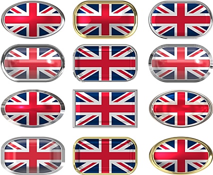 扣,旗帜,英国