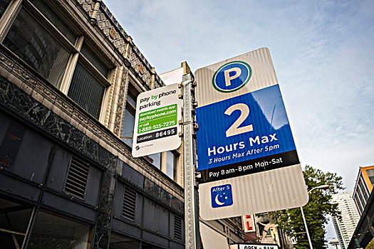 西雅圖市中心的路牌
