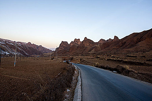 甘南山区景色,道路风光