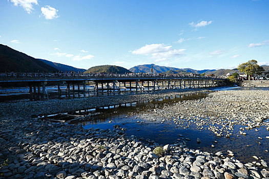 日本京都岚山渡月桥