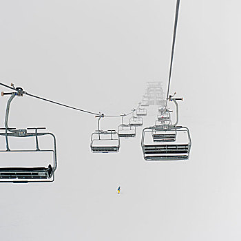 仰视,滑雪缆车,交响乐,圆形剧场,惠斯勒,不列颠哥伦比亚省,加拿大