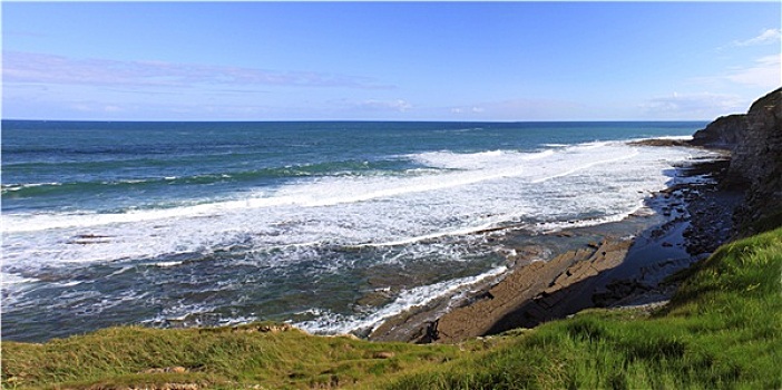 全景,野外,海岸