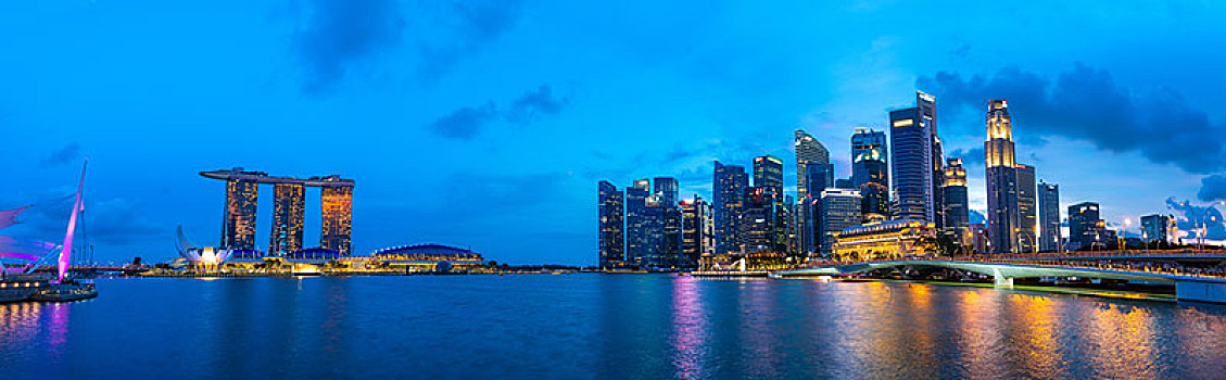 新加坡城市风夜景