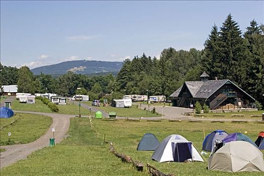 露营,地面,捷克共和国