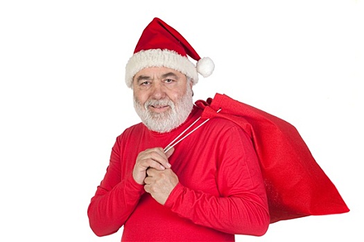 有趣,圣诞老人,红色,袋
