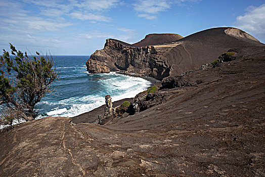 火山地貌,岛屿,法亚尔,亚速尔群岛,葡萄牙,欧洲