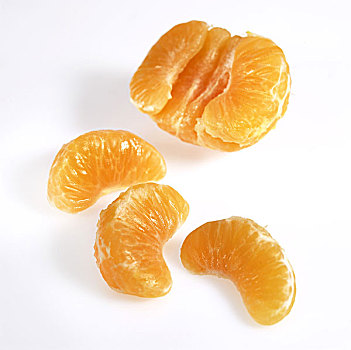 克莱门氏小柑橘,水果,白色背景