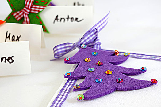 圣诞树,装饰,亮片,喜庆,餐巾装饰